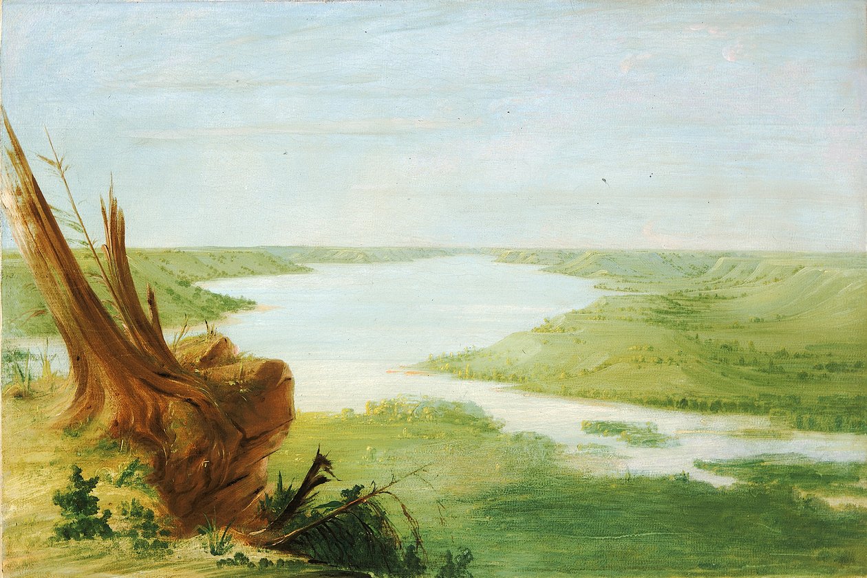 Widok na jezioro St. Croix, Upper Mississippi, 1835-1836. autorstwa George Catlin