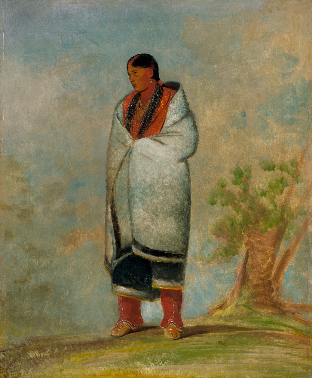 Wa-quóth-e-qua, Żona Bucka, Żona Wieloryba autorstwa George Catlin