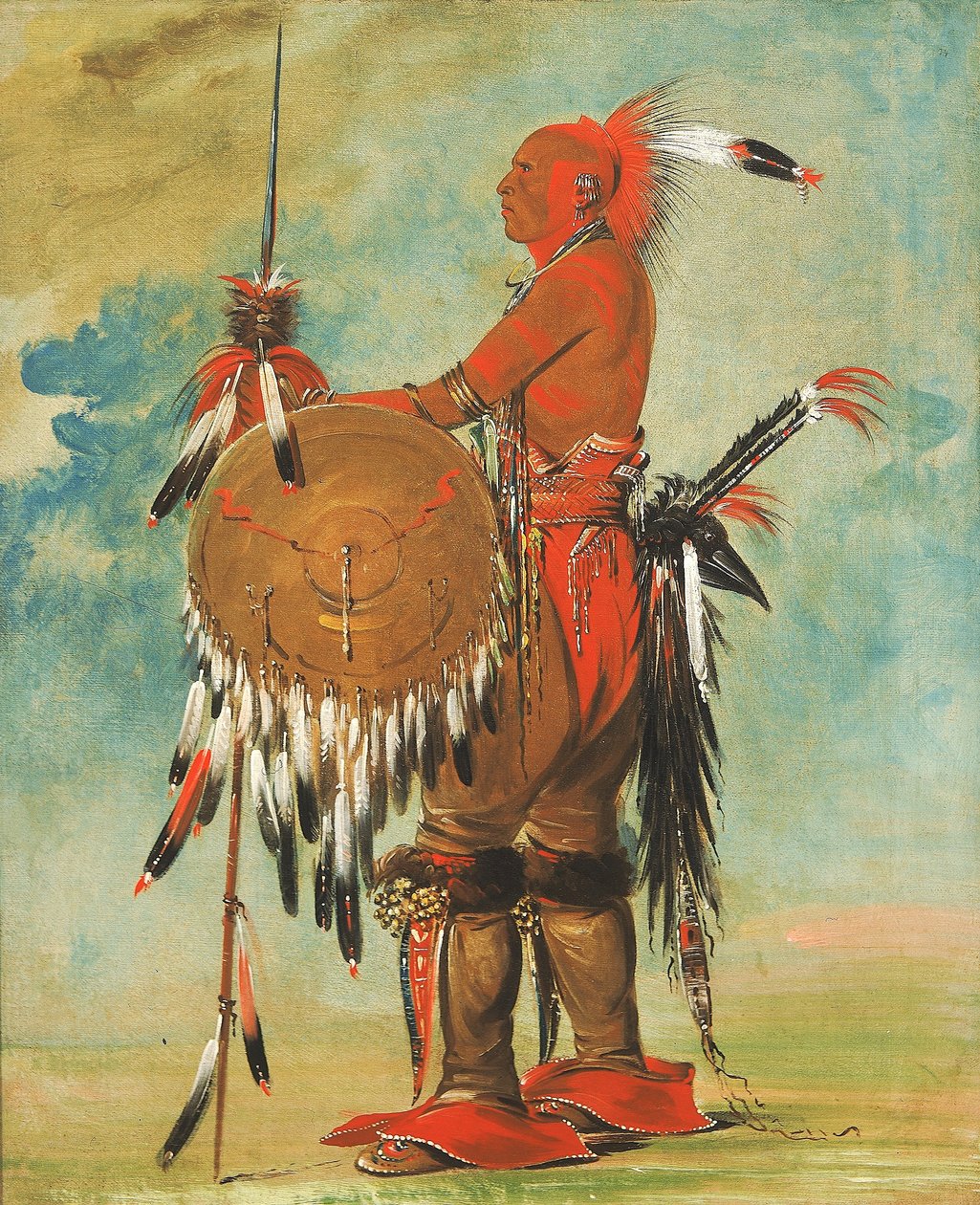 Wáh-pa-ko-lás-kuk, Trop Niedźwiedzia autorstwa George Catlin