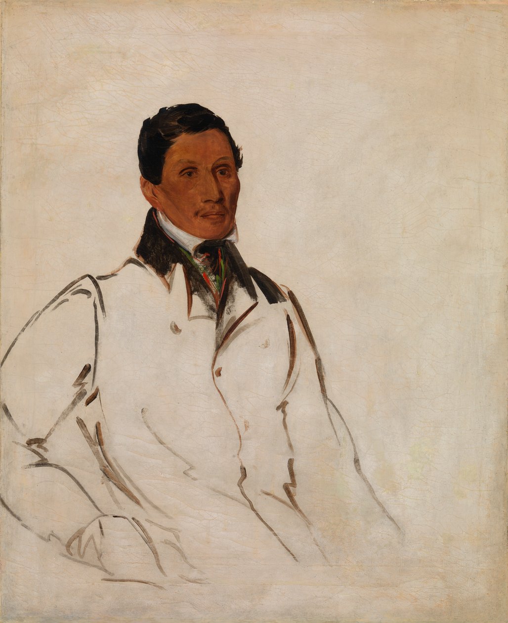 Waun-naw-con, Danie John W. Quinney, kaznodzieja misyjny, 1836. autorstwa George Catlin