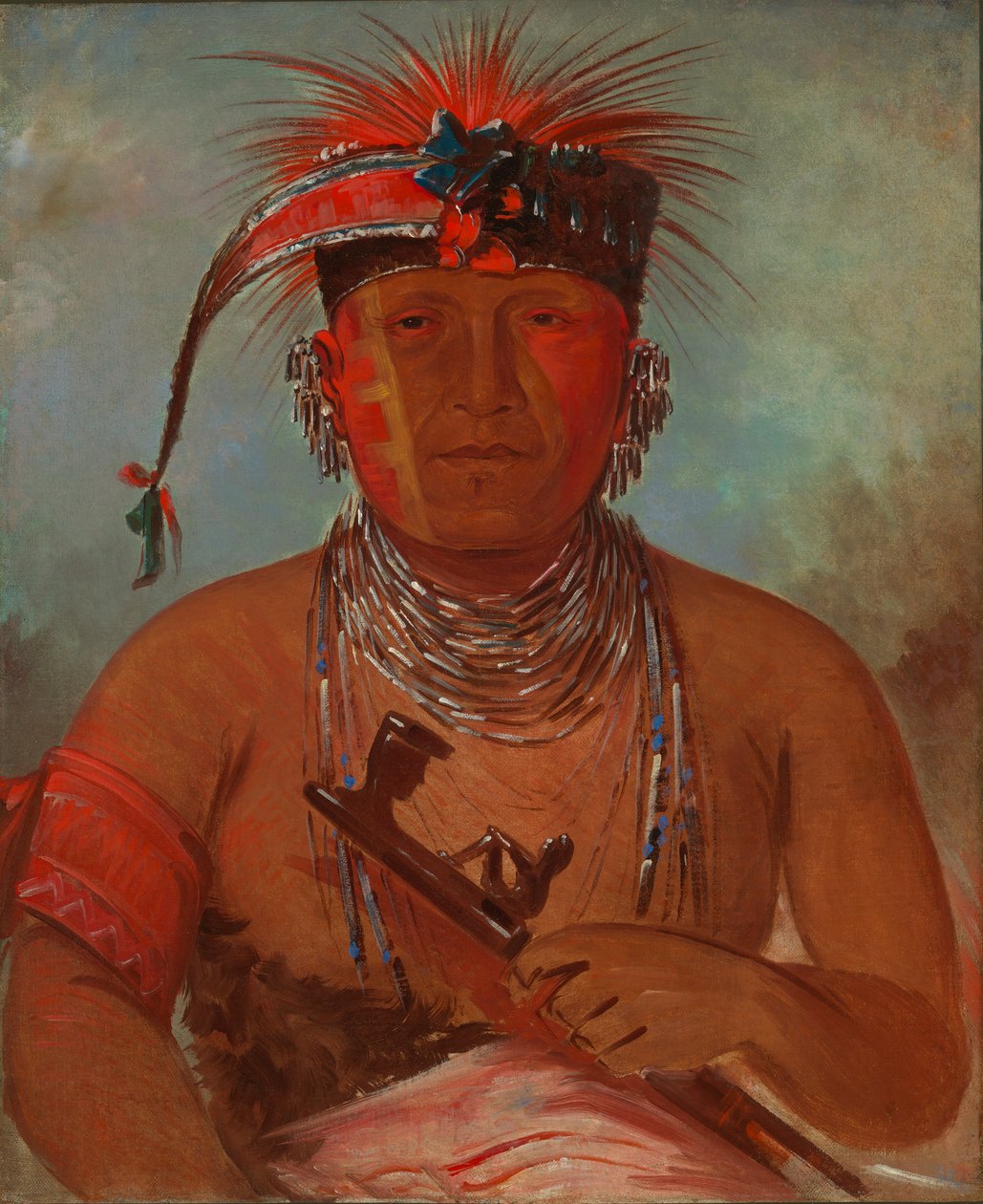 Wée-ke-rú-law, Ten, który wymienia, 1832. autorstwa George Catlin