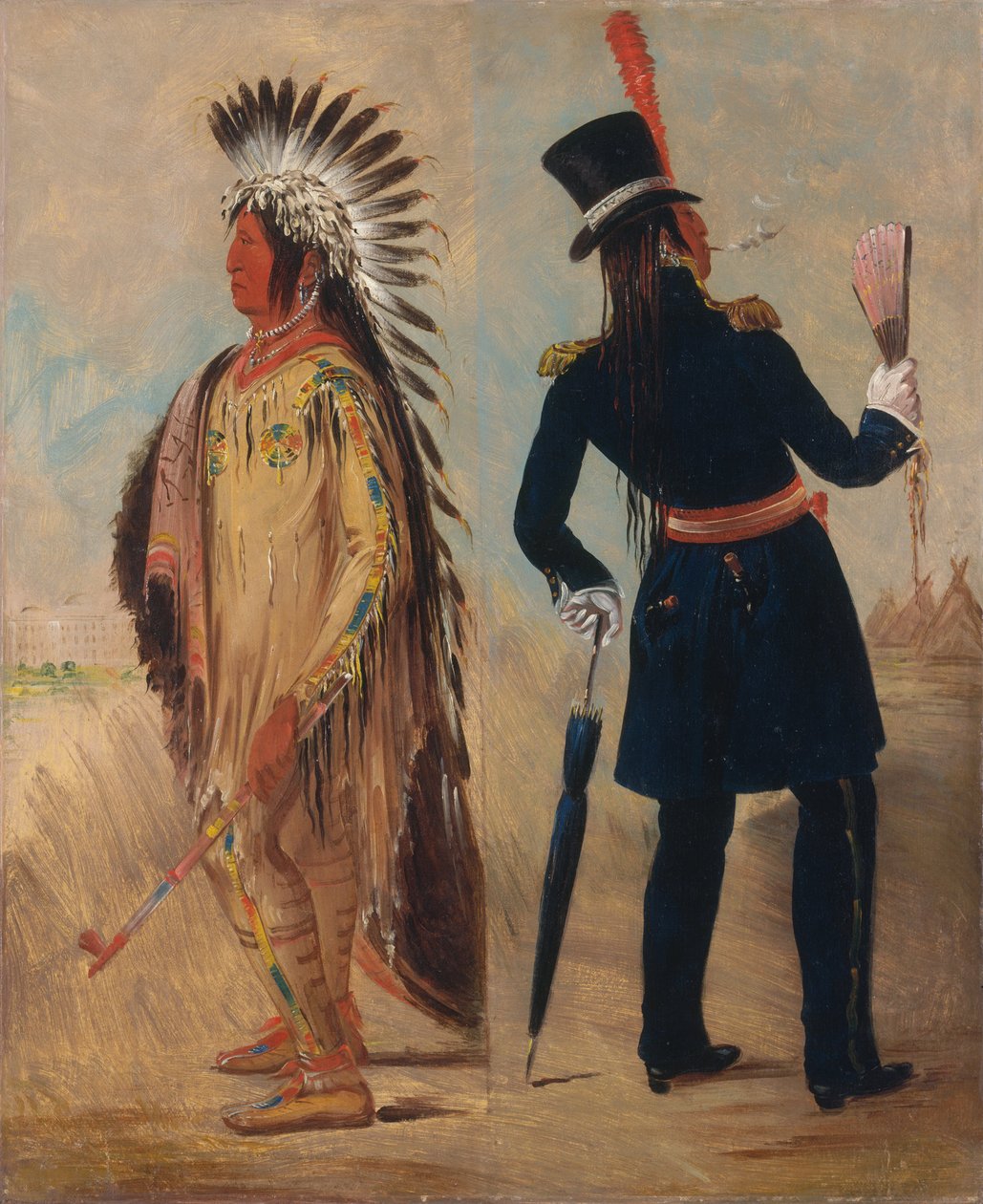 Wi-jún-jon, Głowa Gołębia (Światło) Jadąc do i wracając z Waszyngtonu autorstwa George Catlin