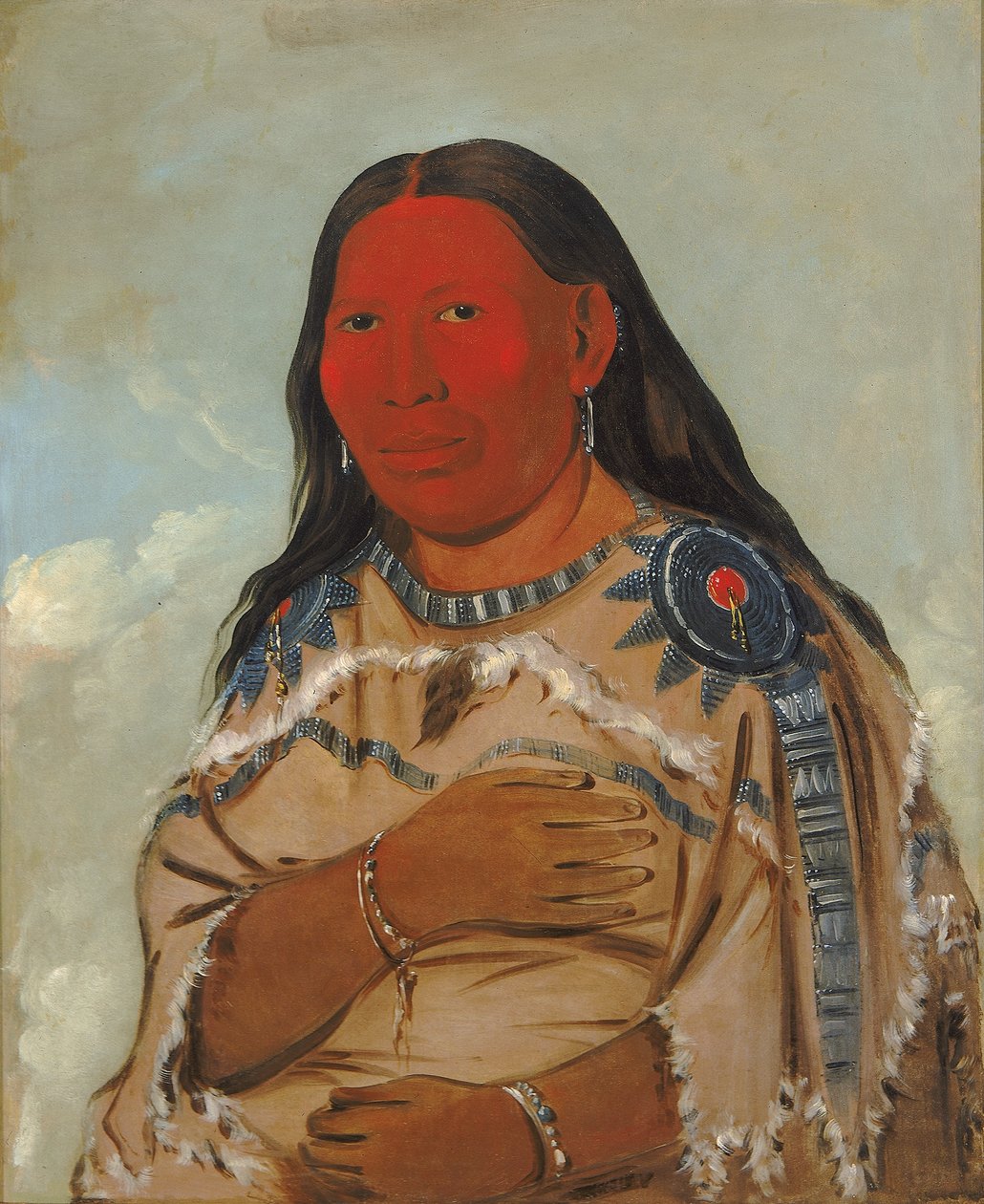 Żona dwóch wron autorstwa George Catlin