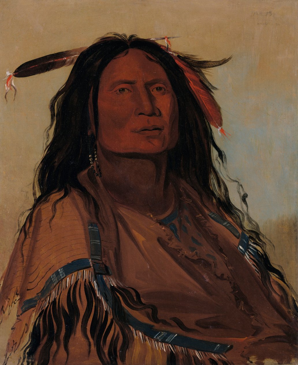 Wúk-mi-ser, Corn, wojownik Miniconjou autorstwa George Catlin