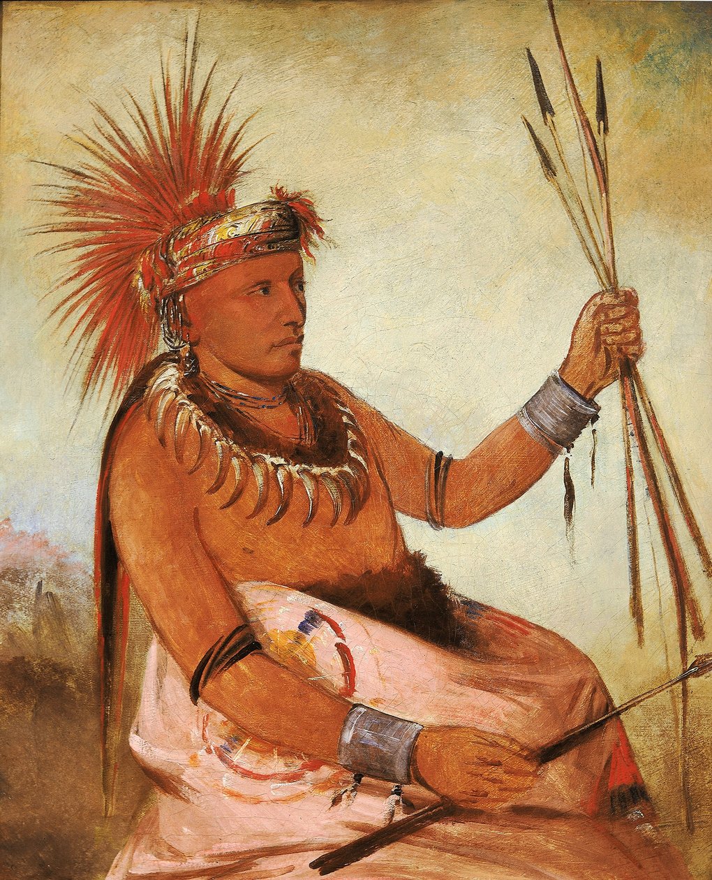 Wos-cóm-mun, zajęty człowiek, odważny autorstwa George Catlin