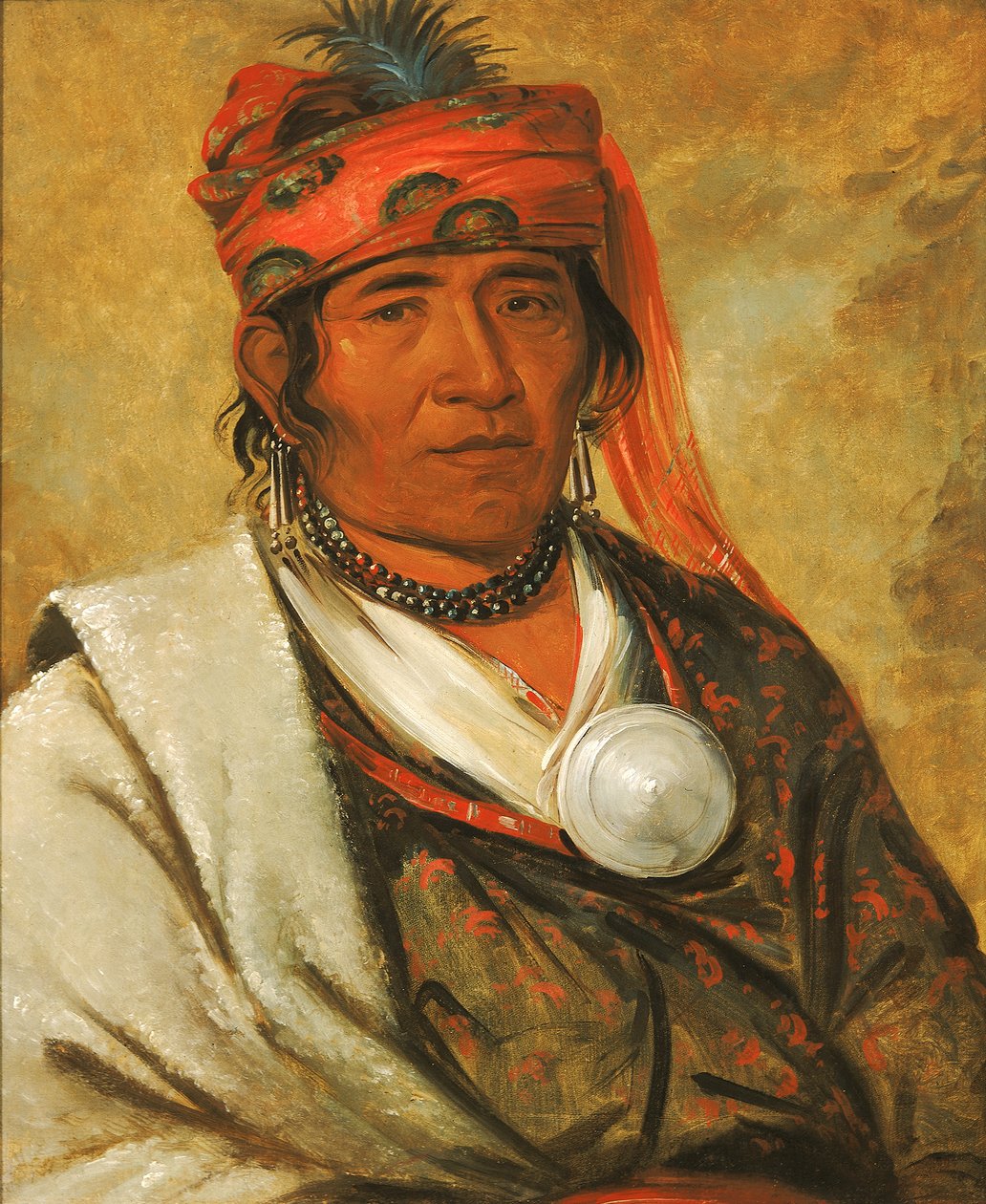 Ye-hów-lo-gee, Chmura, wódz, 1838. autorstwa George Catlin