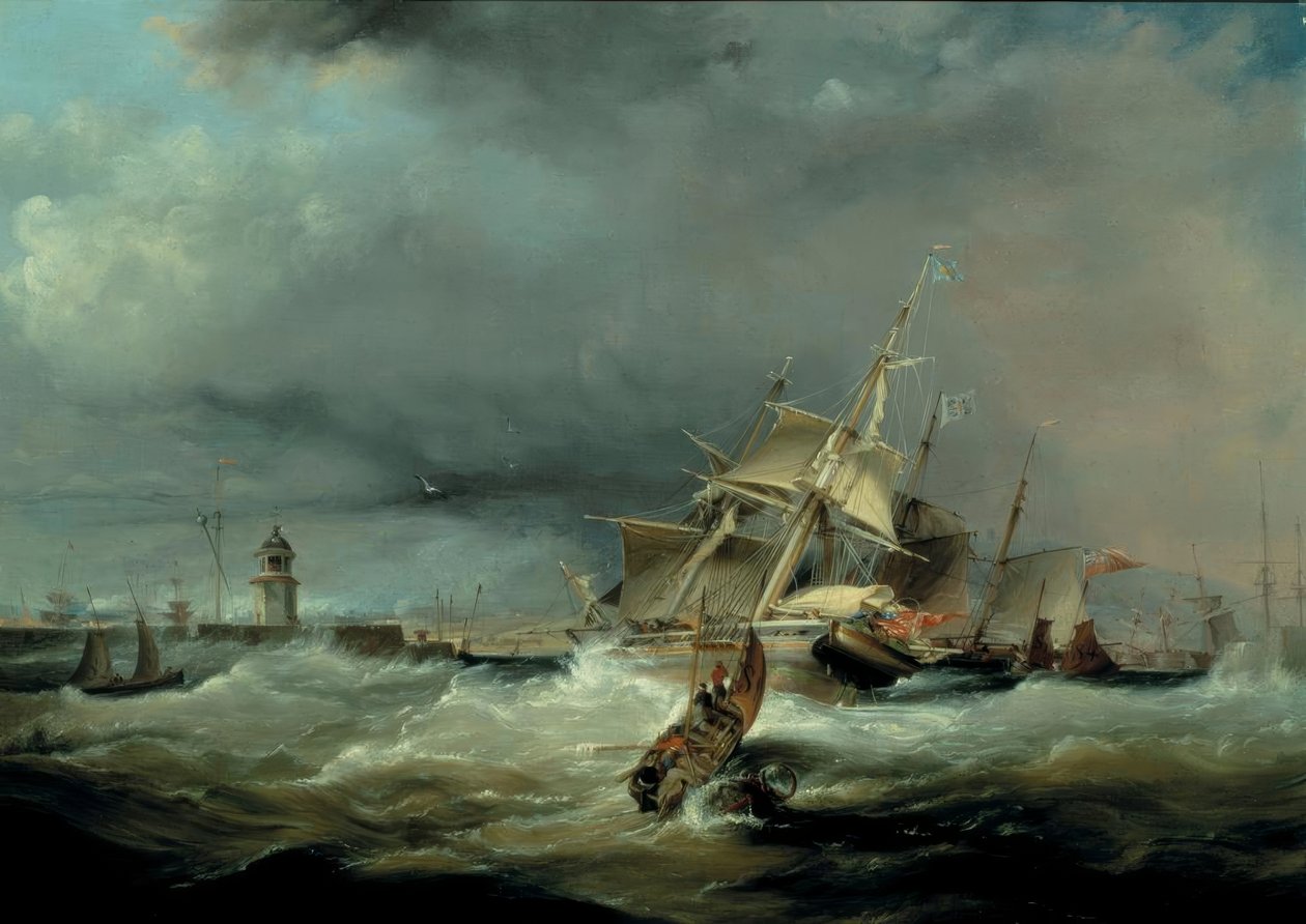 Amerykański Packet płynący do portu Swansea autorstwa George Chambers