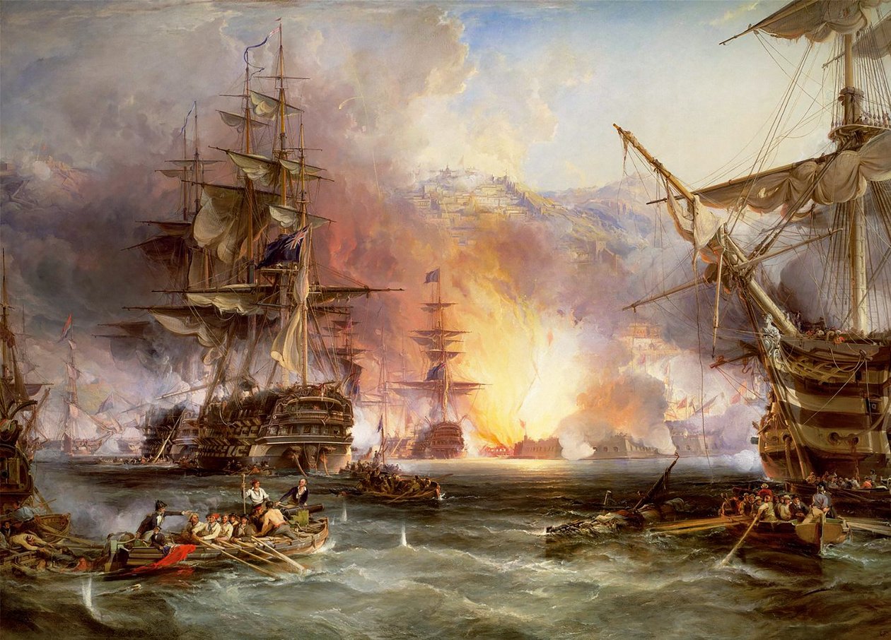 Bombardowanie Algieru autorstwa George Chambers