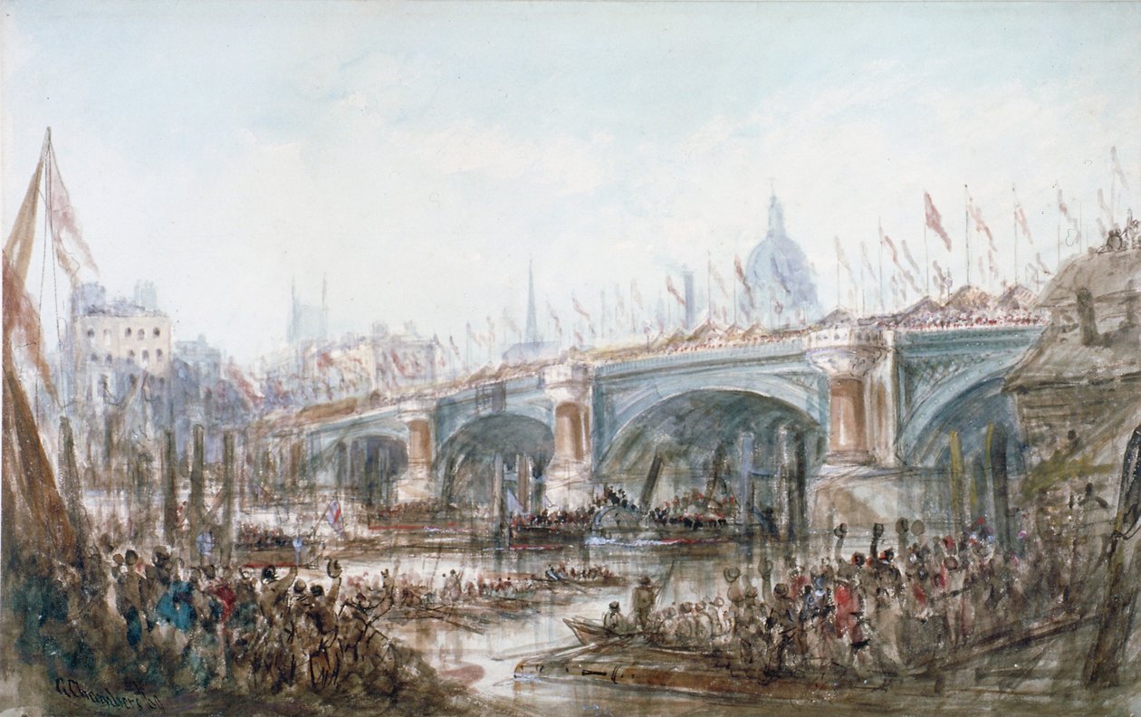 Otwarcie Blackfriars Bridge, Londyn, 1869 autorstwa George Chambers