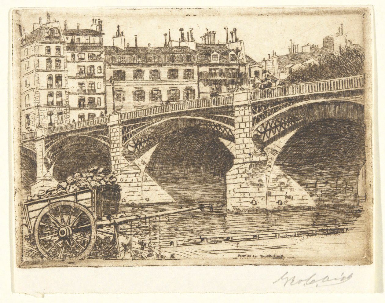 Most Tournelle autorstwa George Charles Aid