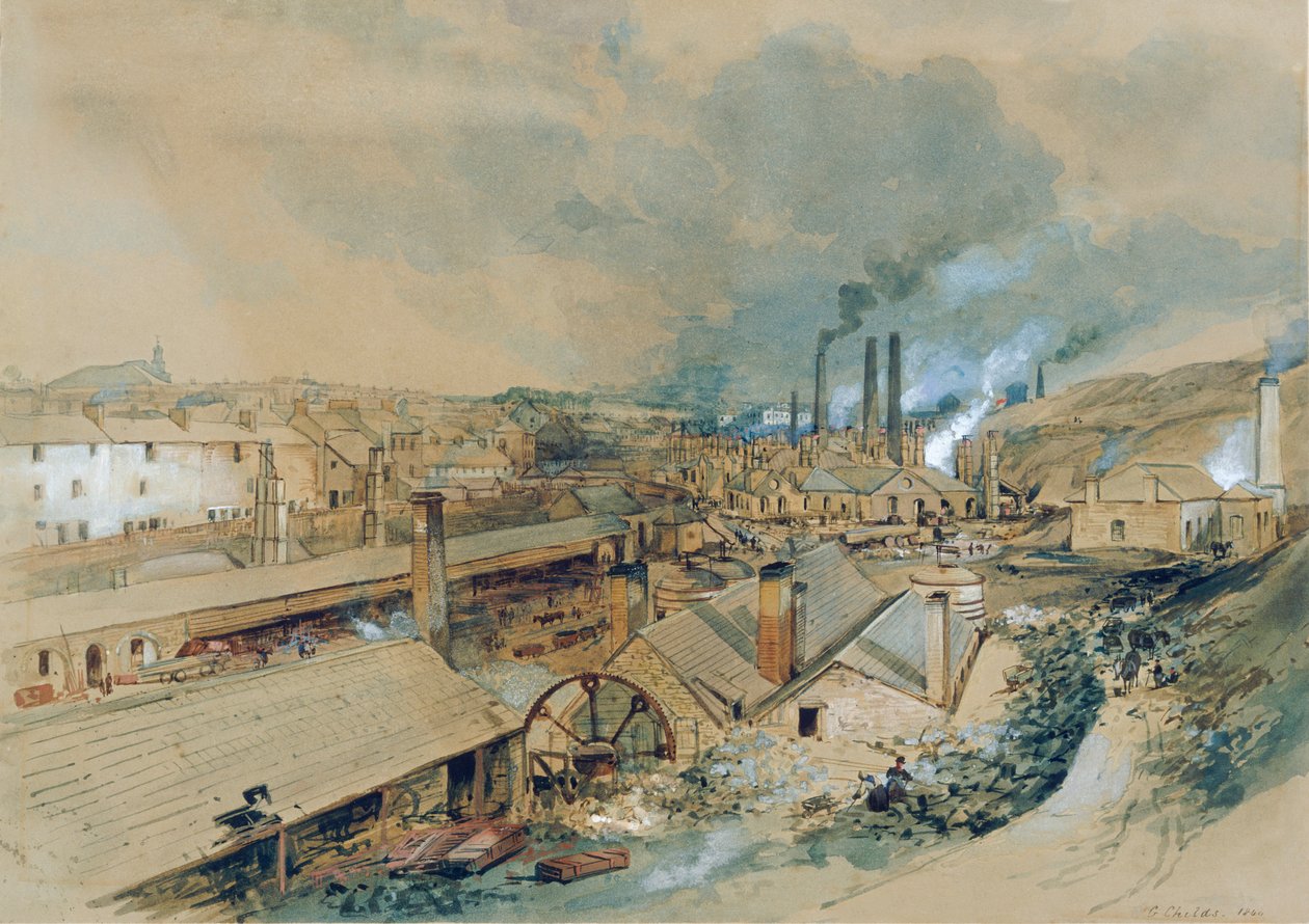 Huta Dowlais autorstwa George Childs