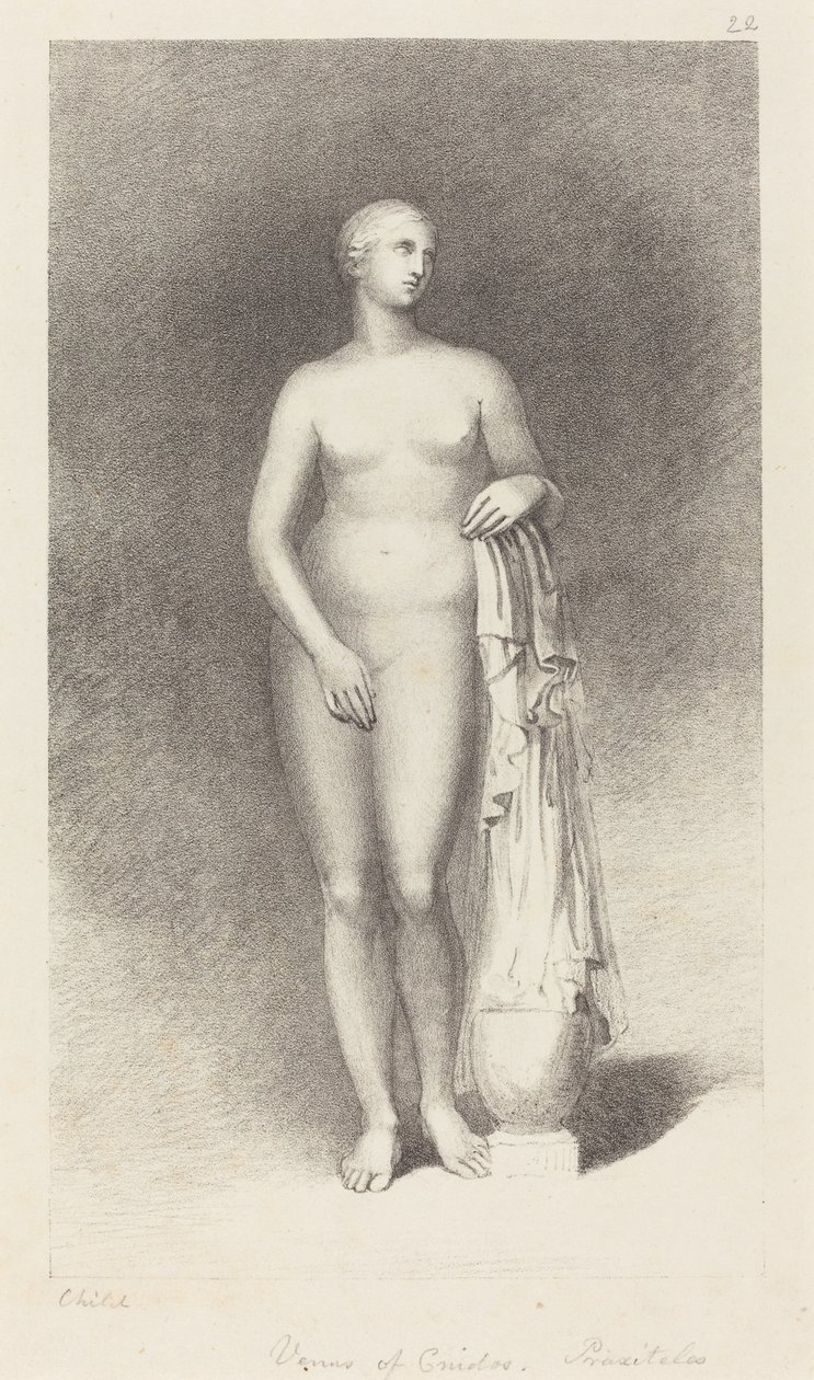 Wenus z Cnidos przez Praksytelesa autorstwa George Childs after John Flaxman