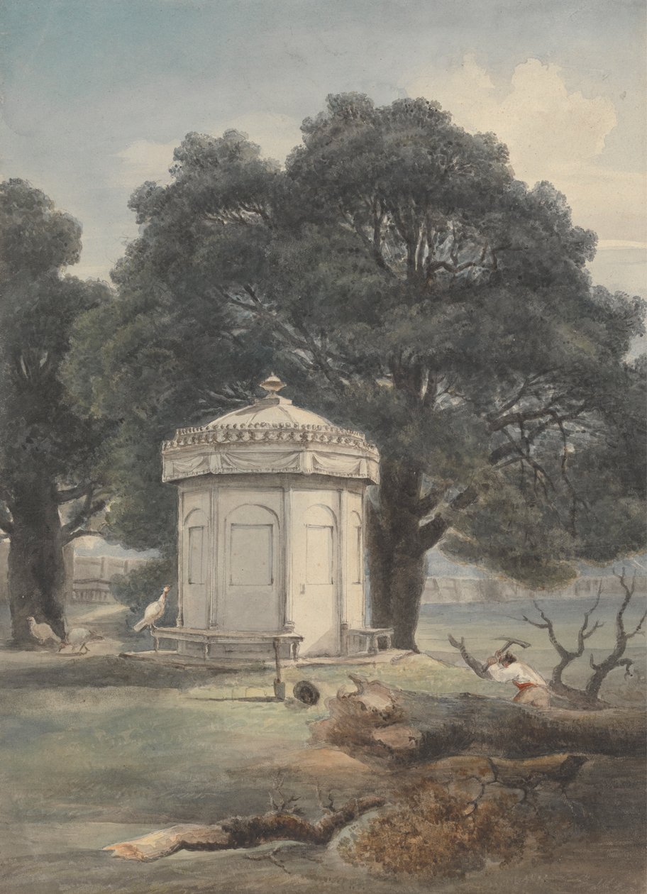 Ogród w Indiach autorstwa George Chinnery