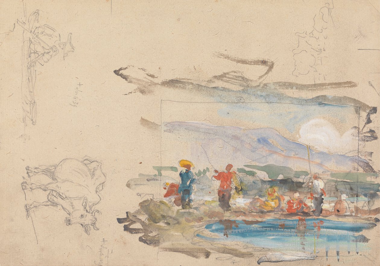 Basen z figurami autorstwa George Chinnery
