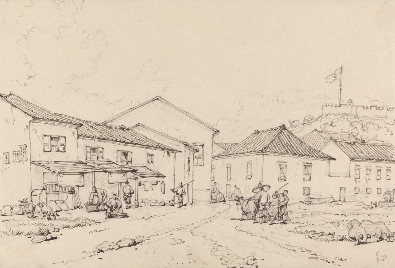 Monte Fort, Makau autorstwa George Chinnery