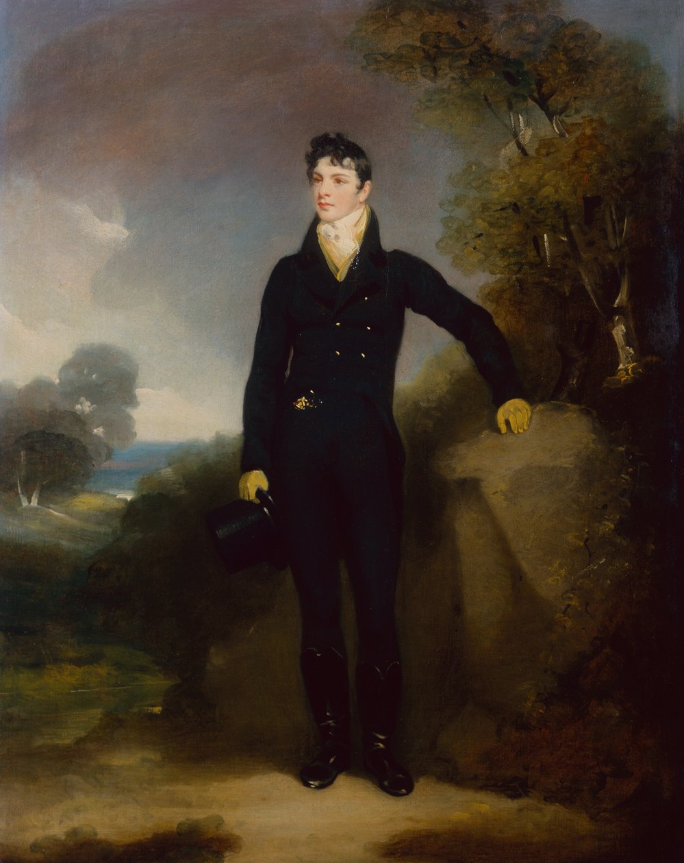 Portret szlachcica, uważany za hrabiego Limerick (olej na płótnie) autorstwa George Chinnery