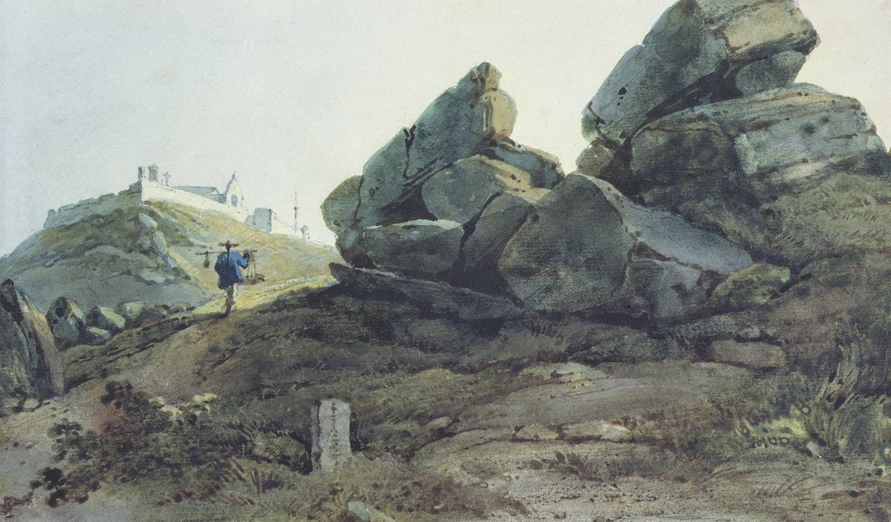 Klasztor Skały i Wzgórze, Chiny autorstwa George Chinnery