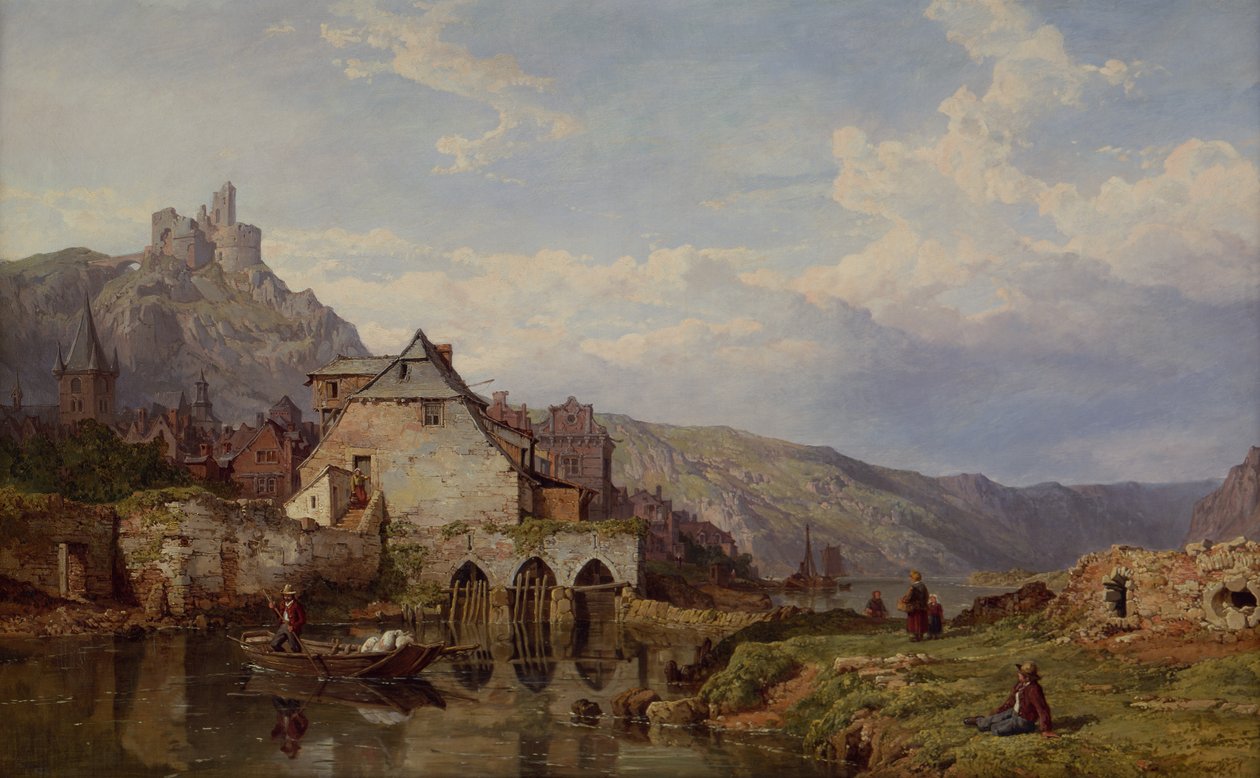 Widok na Bouvignes nad Mozą autorstwa George Clarkson Stanfield