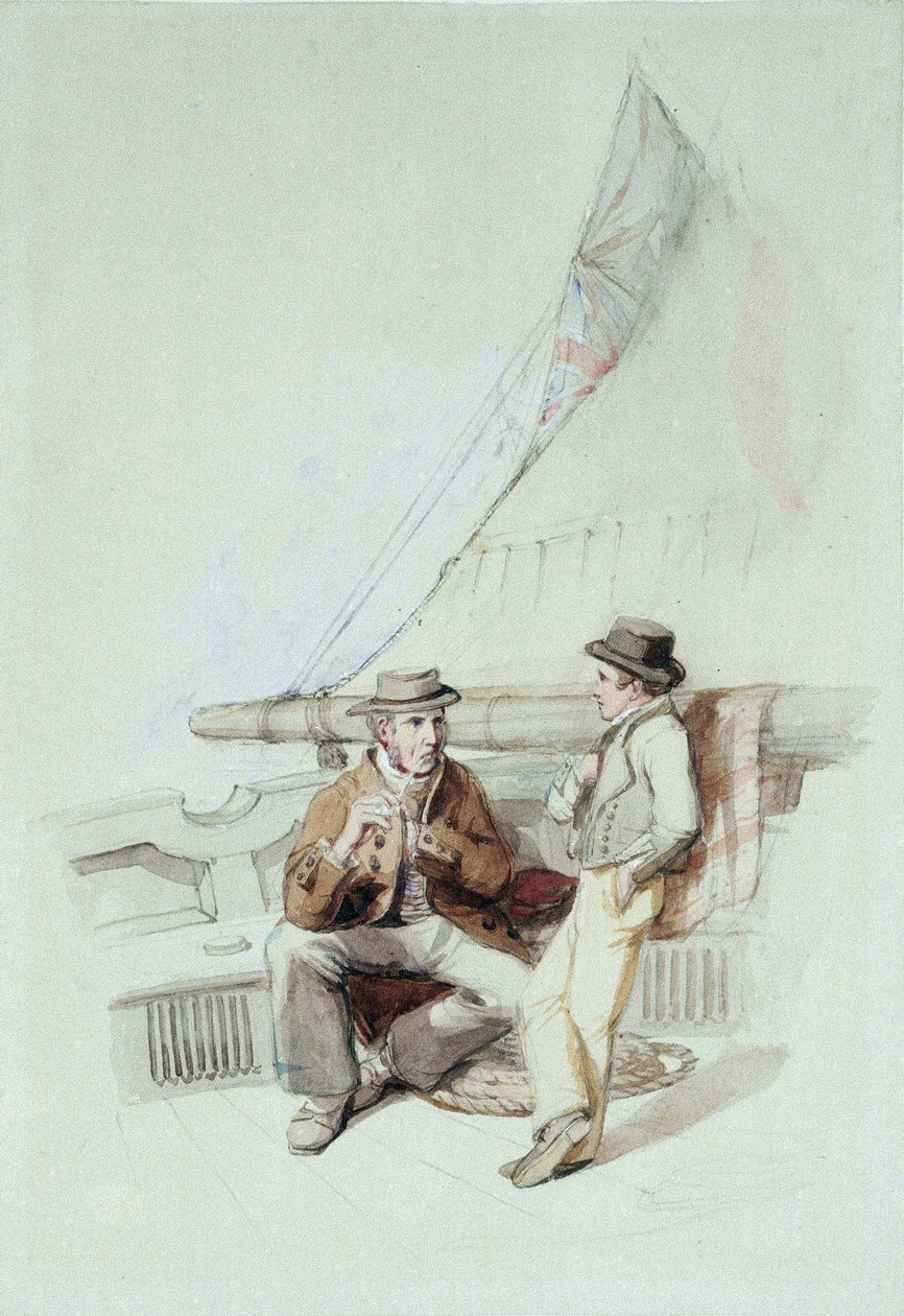 Bramble i Jack zabrani do francuskiego portu autorstwa George Clarkson Stanfield