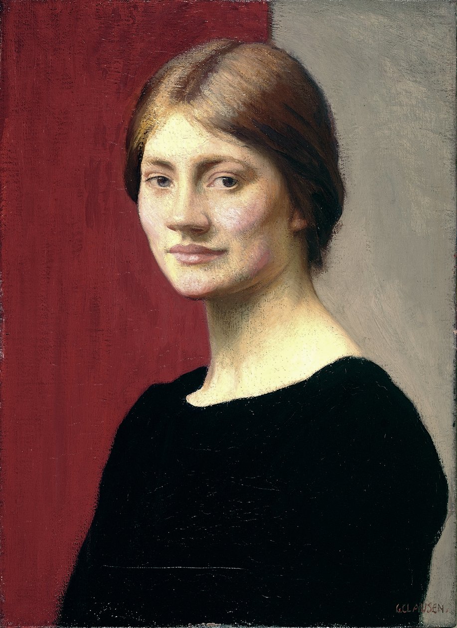 Dziewczyna w czerni autorstwa George Clausen