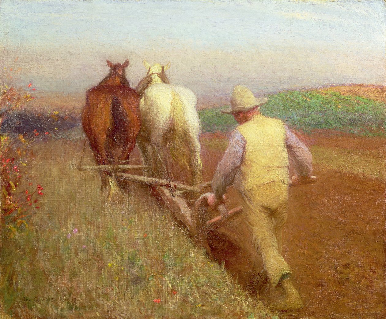 Jesienny poranek, 1897 autorstwa George Clausen