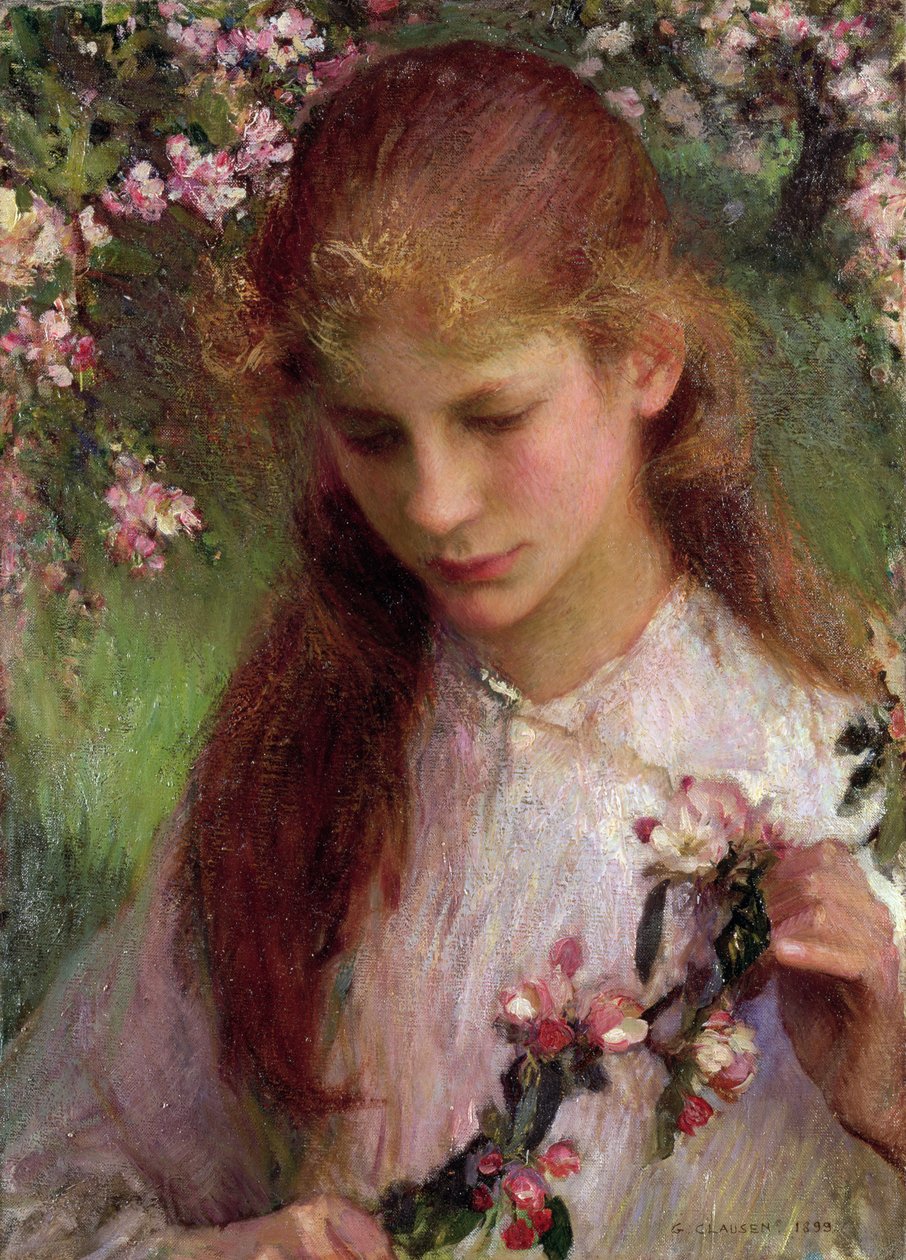 Kwiat jabłoni, 1899 autorstwa George Clausen