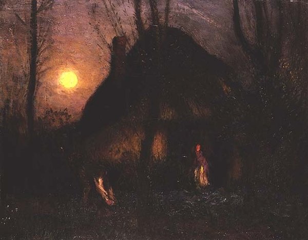 Domek przy Moonlight autorstwa George Clausen