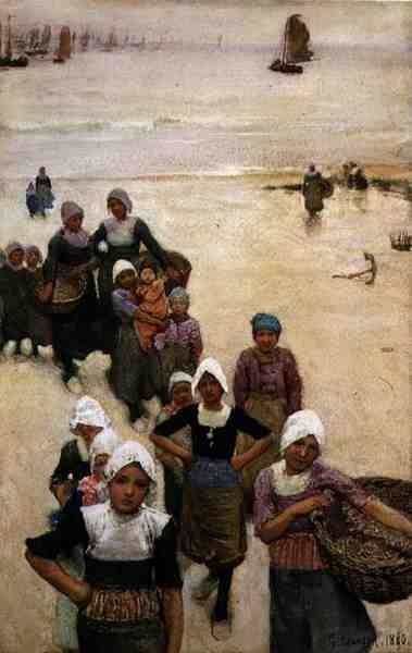 Fisher Dziewczyny na plaży autorstwa George Clausen