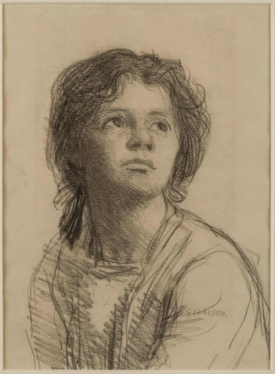 Głowa i ramiona młodej kobiety autorstwa George Clausen