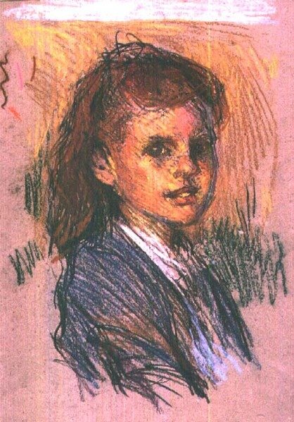 Głowa dziewczyny autorstwa George Clausen