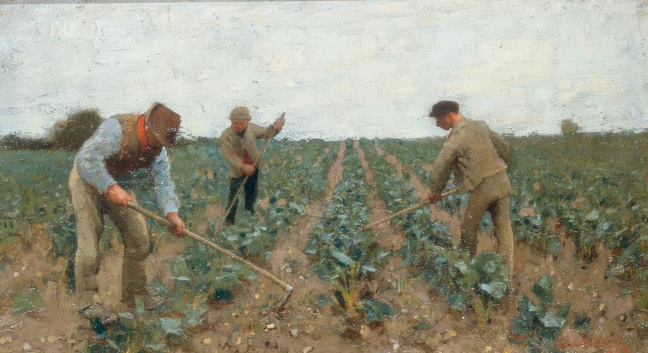 Pieczenie ziemi autorstwa George Clausen