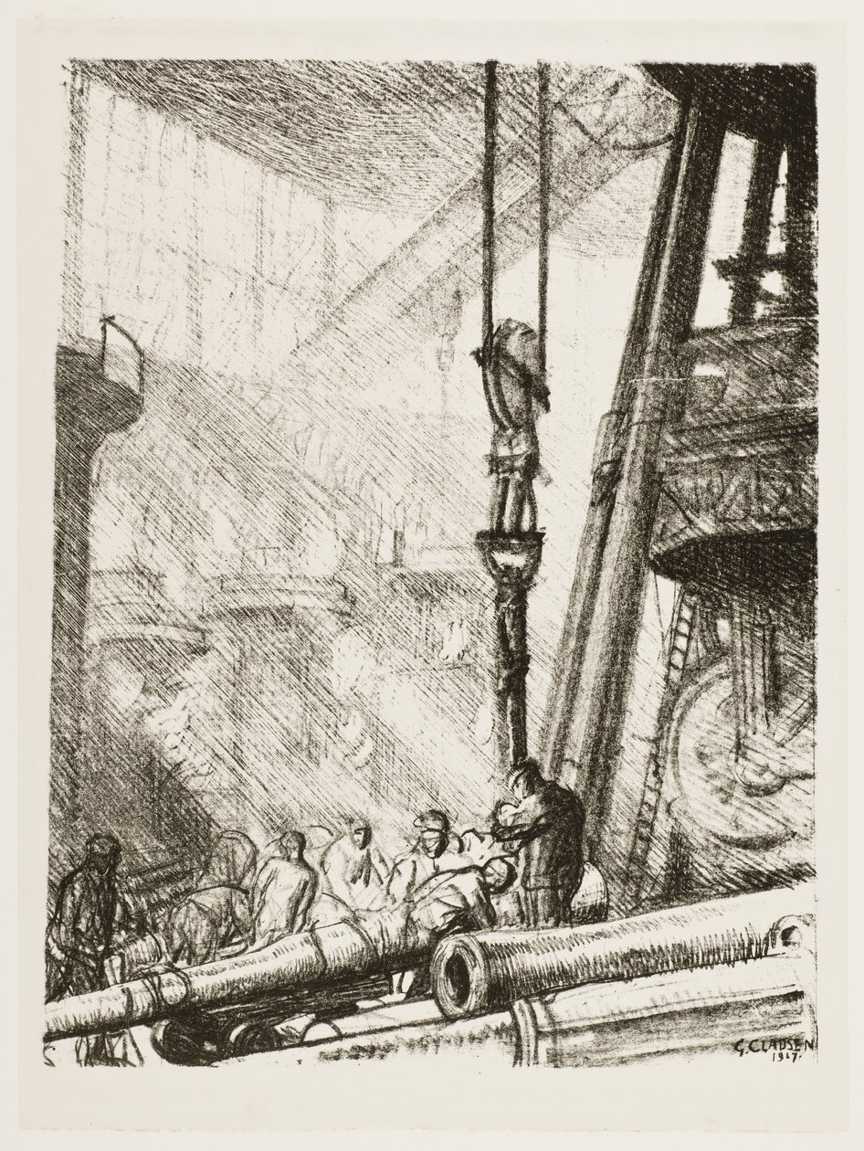 Podnoszenie dętki autorstwa George Clausen