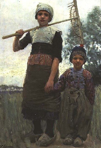 Little Haymakers, Holandia Północna autorstwa George Clausen