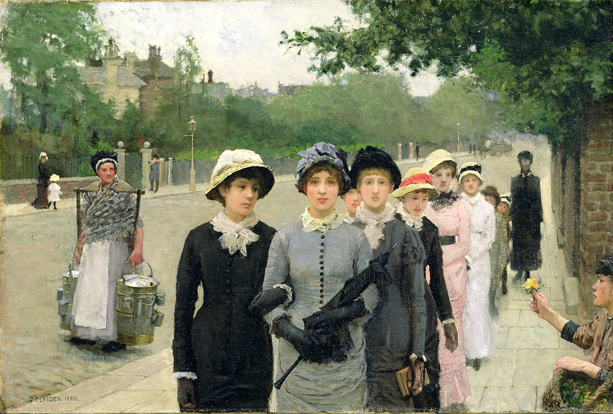 Uczennice, 1880 autorstwa George Clausen