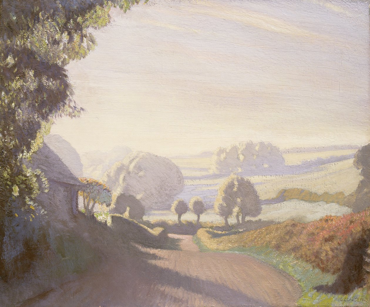 Wrześniowy poranek, Pola autorstwa George Clausen