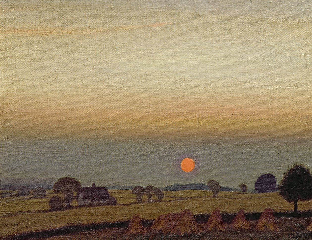 Zachód słońca, ok. 1920 autorstwa George Clausen