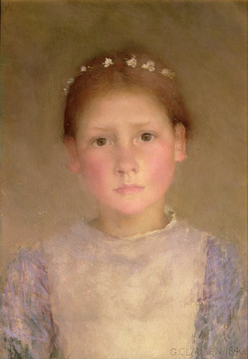 Wieniec Daisy - Studium w słabym świetle, 1890 autorstwa George Clausen