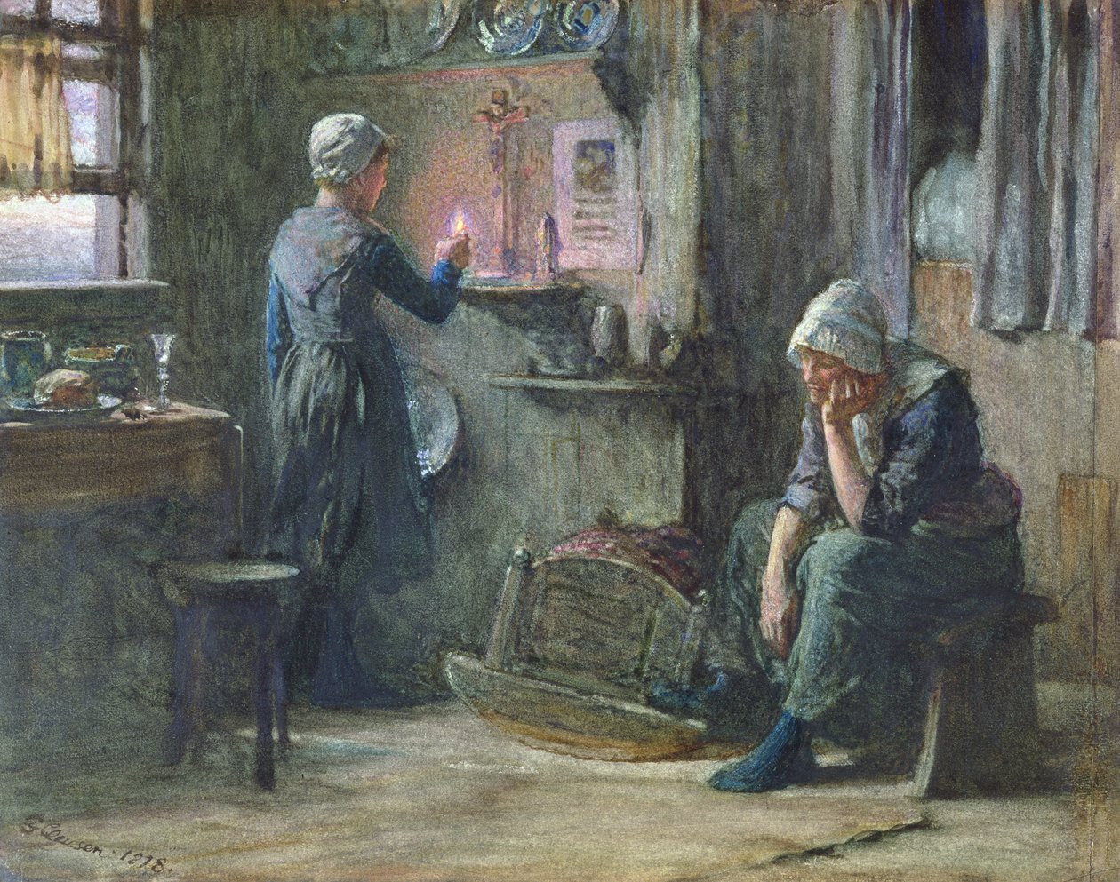 Koniec dnia, 1878 autorstwa George Clausen