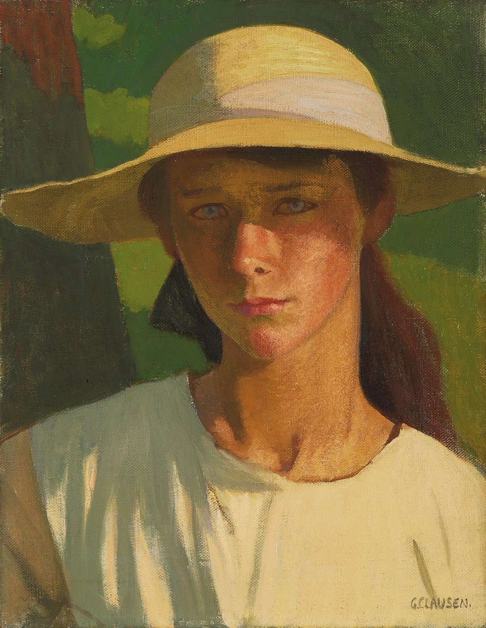 Orzechowa Pokojówka (olej na płótnie) autorstwa George Clausen