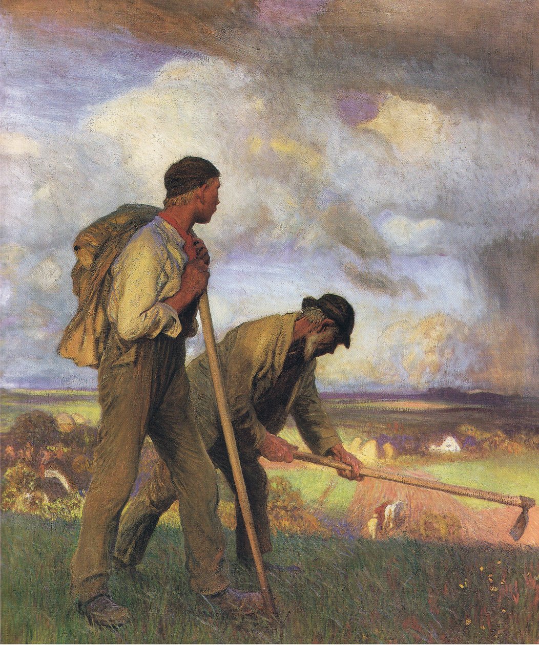 Chłopiec i mężczyzna autorstwa George Clausen