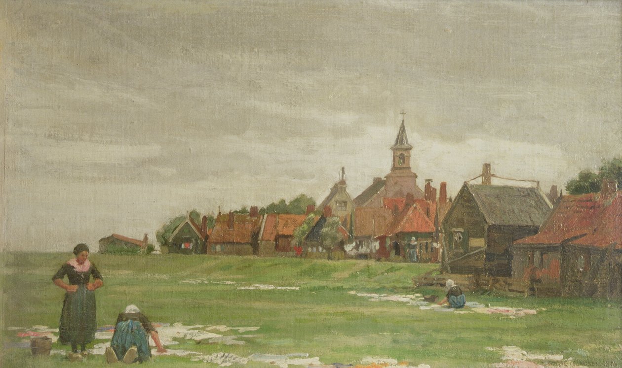 Praczki, Holandia, 1876 (tablica) autorstwa George Clausen
