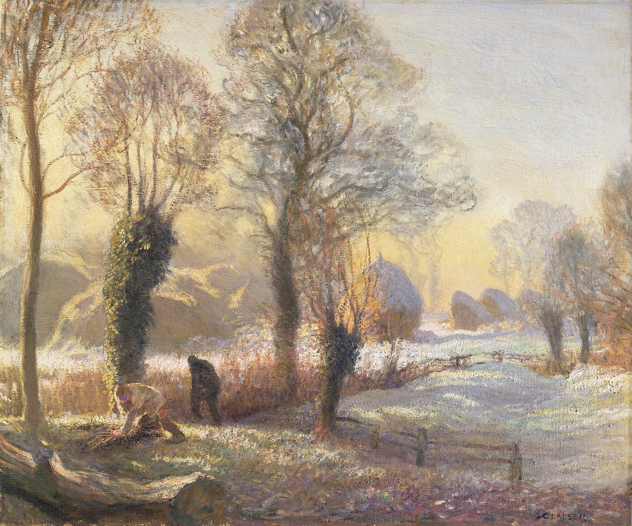 Zimowy poranek autorstwa George Clausen