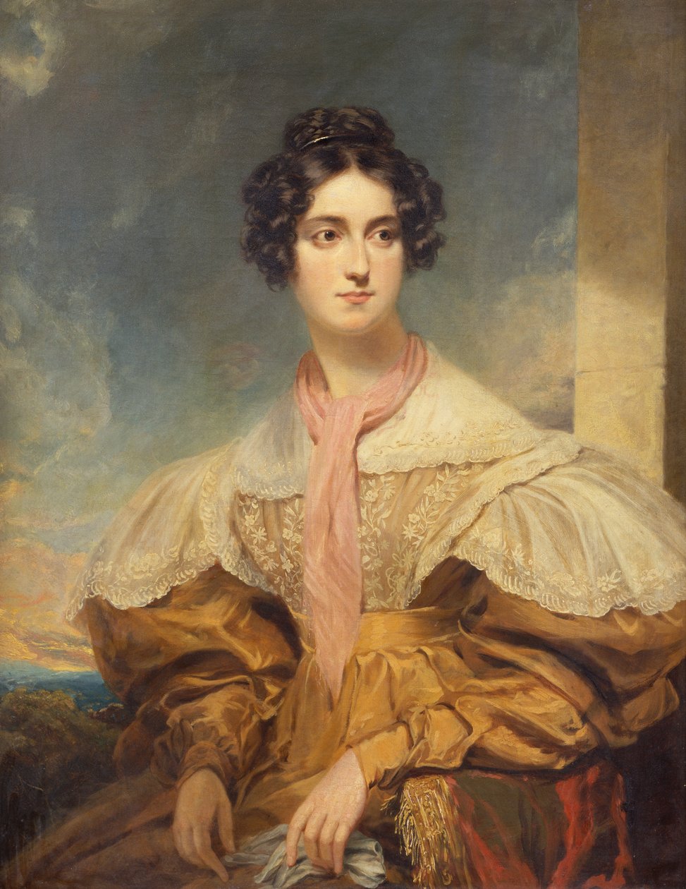 Portret Lady Georgiany Clinton (olej na płótnie) autorstwa George Clint