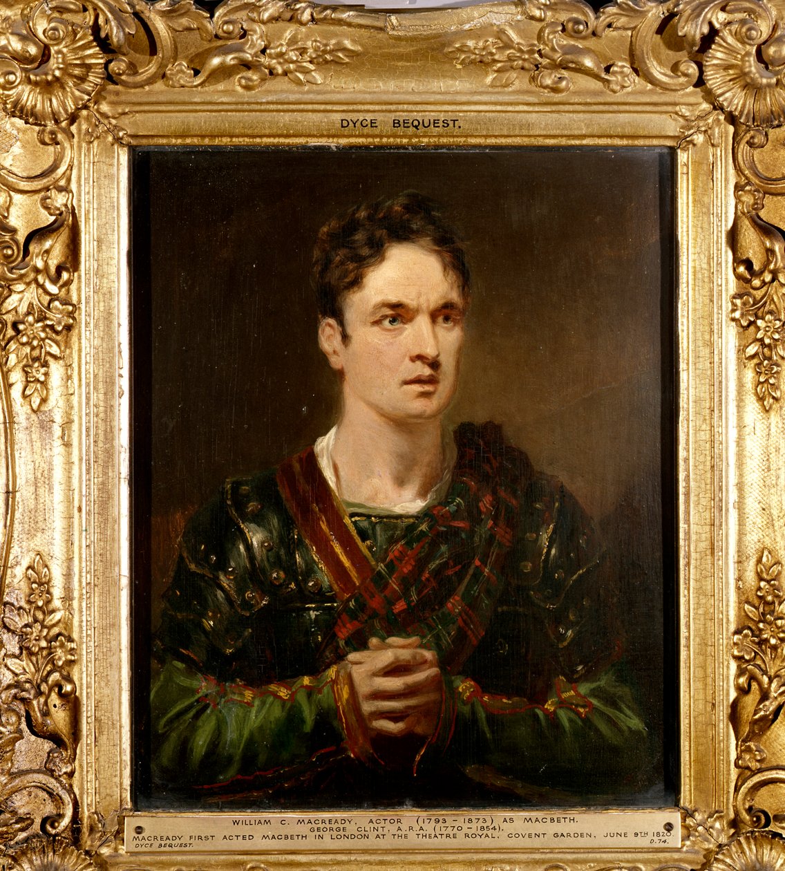 William Macready jako Makbet, ok.1820 autorstwa George Clint