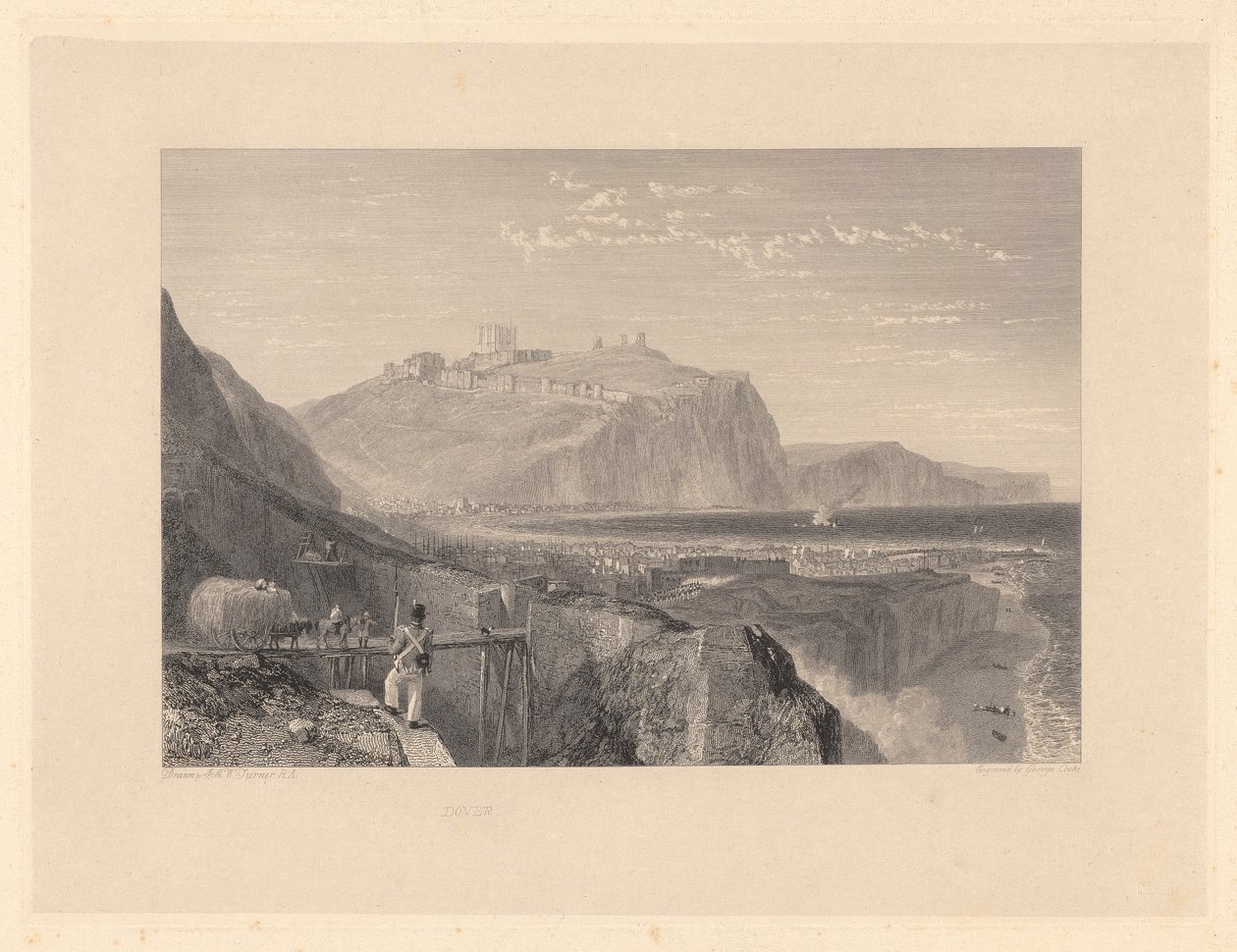 Dover z Klifu Szekspira autorstwa George Cooke