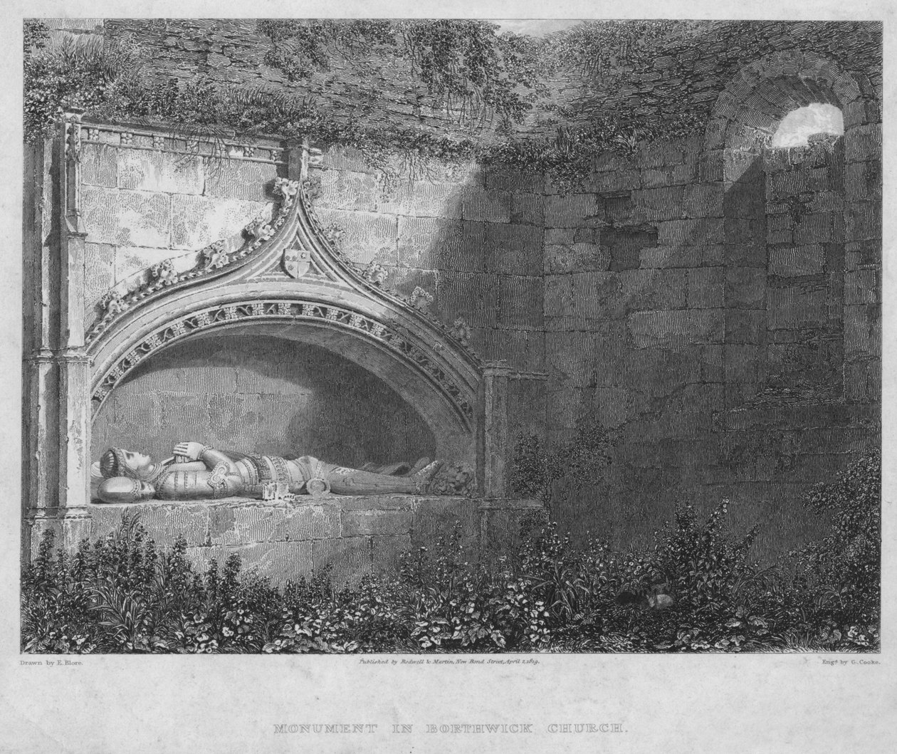 Pomnik w kościele Borthwick, 1819. autorstwa George Cooke