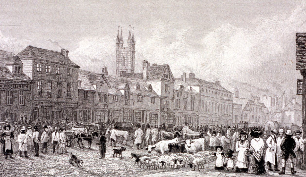 Rynek Smithfield, Londyn, ok. 1830 r. autorstwa George Cooke
