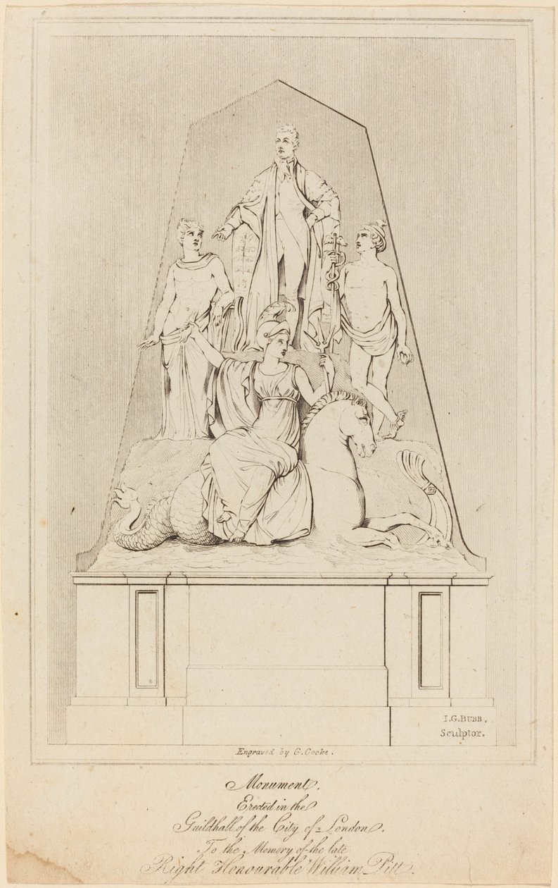 Pomnik Williama Pitta autorstwa George Cooke after James George Bubb