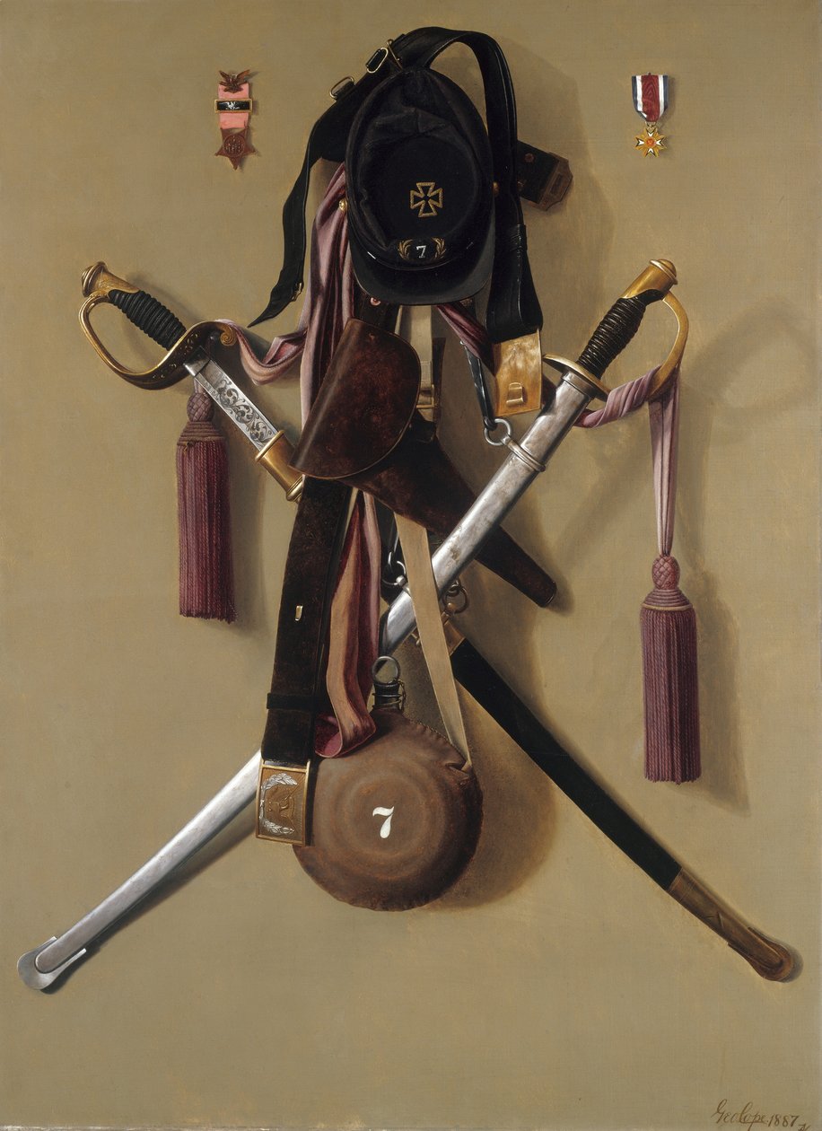 Insygnia wojny domowej majora Levi Gheen McCauley, 1887 autorstwa George Cope