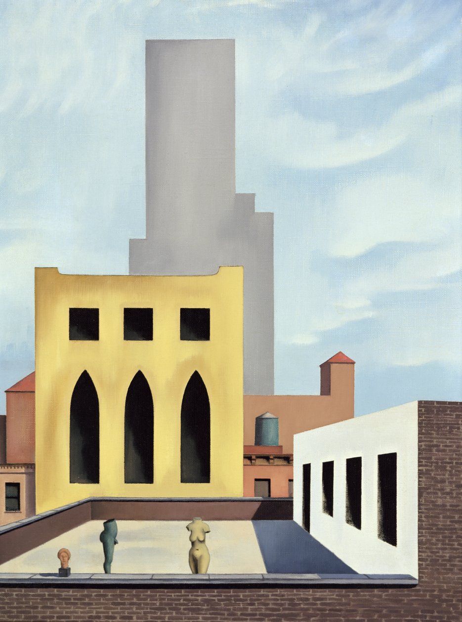 Rzeźba na dachu autorstwa George Copeland Ault
